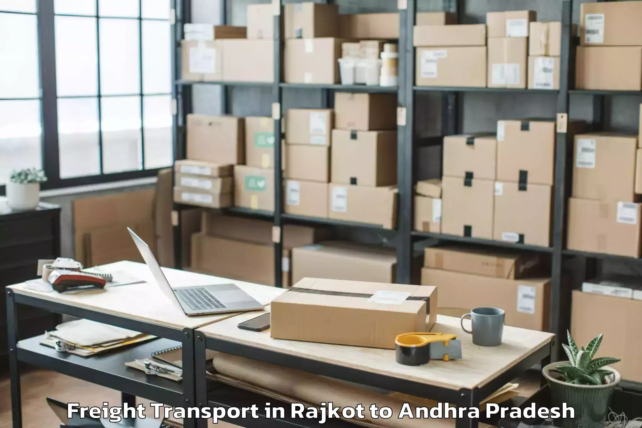 Reliable Rajkot to P Gannavaram Freight Transport